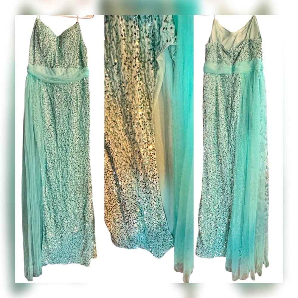 Dressalisa Turquoise/Aqua Sequin Dress NEW! Size XL